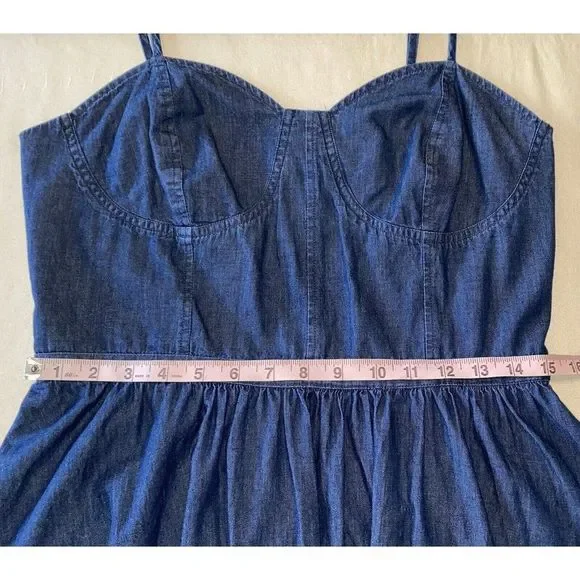 Lauren Conrad Chambray Bustier Dress Size 14 NWT - Picture 7 of 11